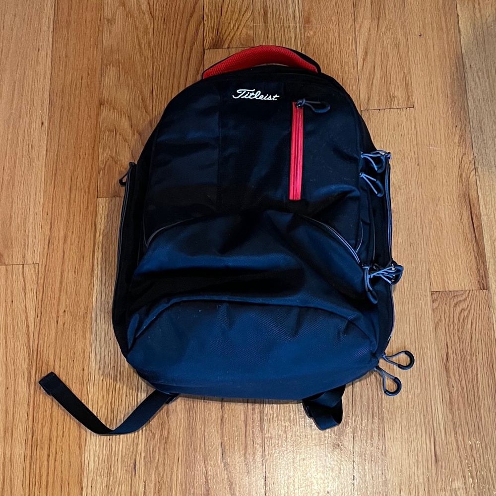 Titleist Black and Red Golf Backpack